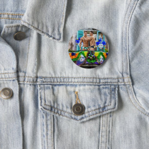 SlipperyJoes Mardi Gras masks pärlor dekorations Knapp