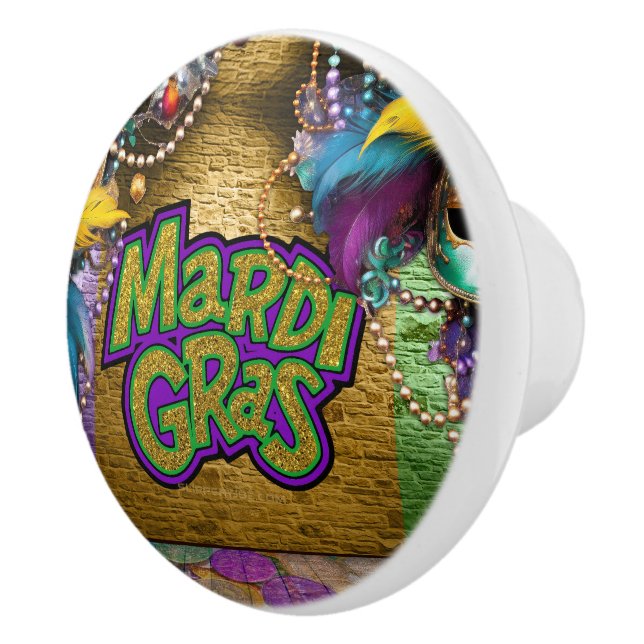 SlipperyJoe's Mardi Gras-Temed Graphics doubloons Knopp (Höger)