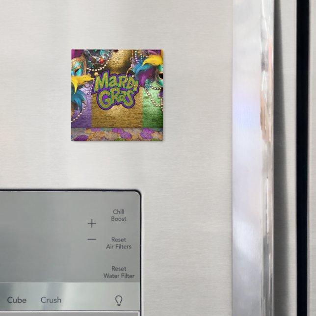 SlipperyJoe's Mardi Gras-Temed Graphics doubloons Magnet (In Situ (Fridge))