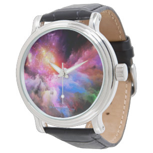 SlipperyJoe's molngrafik abstrakt vibrant surm Armbandsur