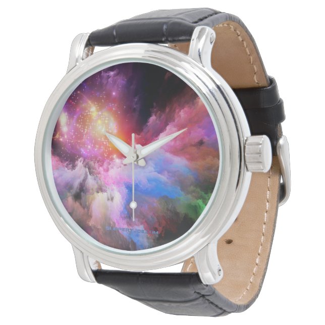 SlipperyJoe's molngrafik abstrakt vibrant surm Armbandsur (Vinklad)