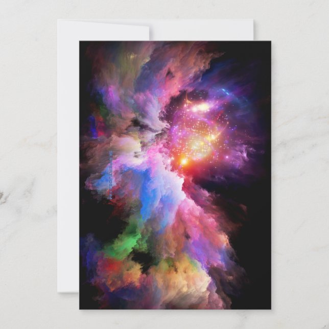 SlipperyJoe's molngrafik abstrakt vibrant surm Julkort (Framsida)
