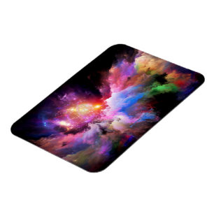 SlipperyJoe's molnkonst abstrakt livfull surreal d Magnet
