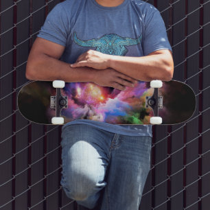 SlipperyJoe's molnkonst abstrakt livfull surrealis Mini Skateboard Bräda 18,5 Cm