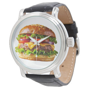SlipperyJoe's mousserande staplade hamburgare thic Armbandsur