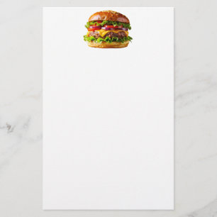 SlipperyJoe's mousserande staplade hamburgare thic Brevpapper