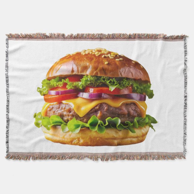 SlipperyJoe's mousserande staplade hamburgare thic Filt (Framsidan)
