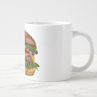 SlipperyJoe's mousserande staplade hamburgare thic Jumbo Mugg