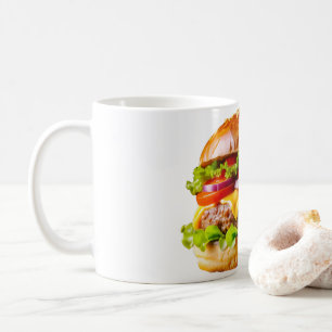 SlipperyJoe's mousserande staplade hamburgare thic Kaffemugg