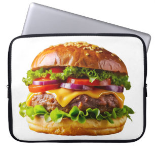 SlipperyJoe's mousserande staplade hamburgare thic Laptop Fodral