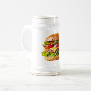 SlipperyJoe's mousserande staplade hamburgare thic Sejdel