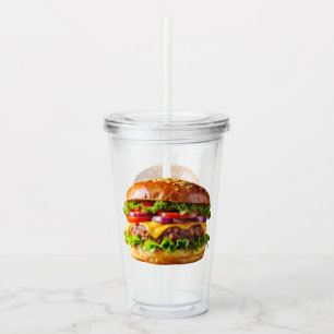 SlipperyJoe's mousserande staplade hamburgare thic Take Away Mugg