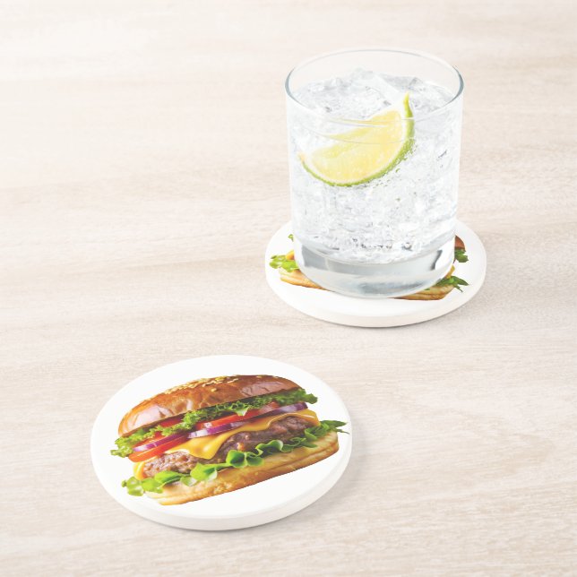 SlipperyJoe's mousserande staplade hamburgare thic Underlägg (Sidan)