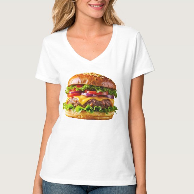 SlipperyJoe's mouthwatering cheeseburger crispy ba T Shirt (Framsida)