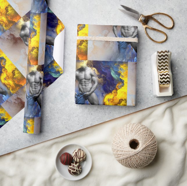 SlipperyJoe's muskulära kroppsfysik steamy shirtle Presentpapper (Hantverk)