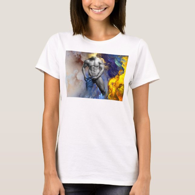 SlipperyJoe's muskulära kroppsfysik steamy shirtle T Shirt (Framsida)