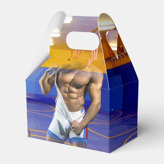 SlipperyJoe's muskulära mansmassa 6-pack gym trai Presentaskar (Framsidan Sidan)