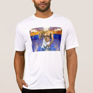 SlipperyJoe's muskulära mansmassa 6-pack gym trai T Shirt