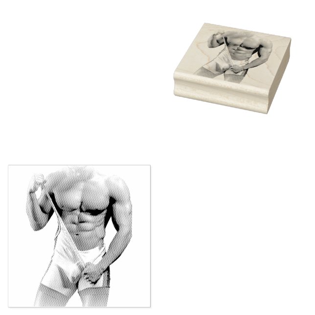 SlipperyJoes muskulösa mansbulle sexpack gym träni Stämpel (Stämplad)