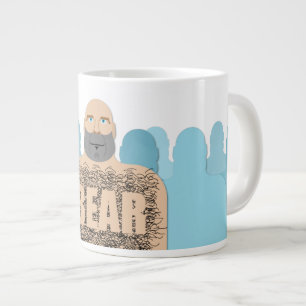 SlipperyJoe's muskulösa skalliga björnman stiliser Jumbo Mugg