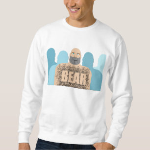 SlipperyJoe's muskulösa skalliga björnman stiliser Lång Ärmad Tröja
