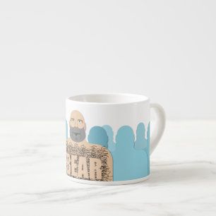 SlipperyJoes muskulösa skalliga björnman stilisera Espressomugg