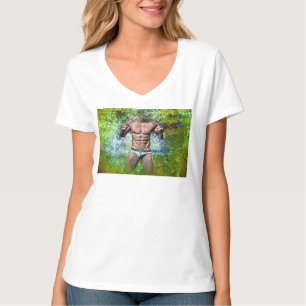 SlipperyJoe's mycket muskulösa vuxna man utan skjo T Shirt