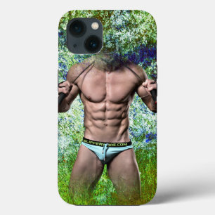 SlipperyJoes mycket muskulösa vuxna man utan skjor