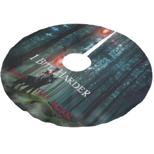 SlipperyJoes mystiska halloween-stil-atmosfär Julgransmatta Borstad Polyester