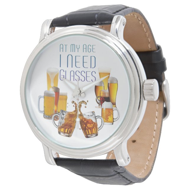 SlipperyJoe's ölglas pilsnerglas kannor  Armbandsur (Vinklad)