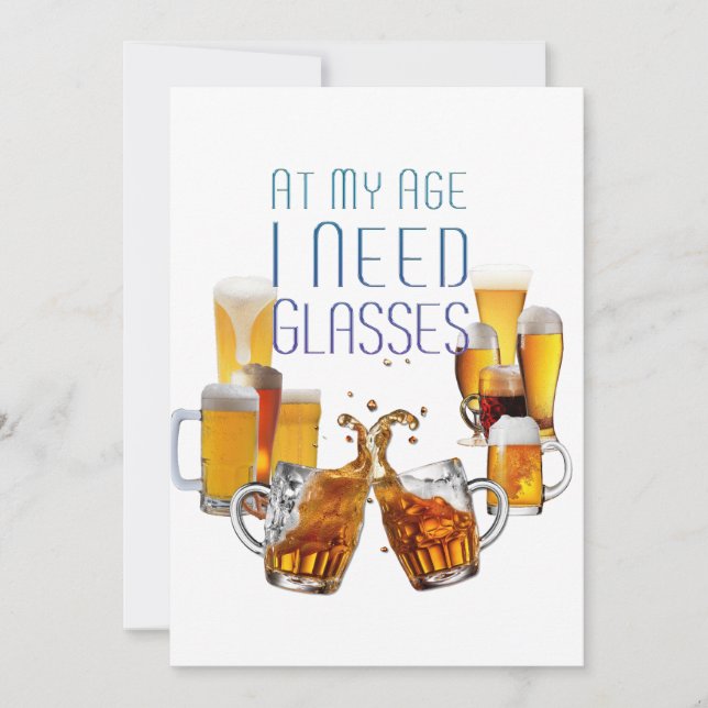 SlipperyJoe's ölglas pilsnerglas kannor  Julkort (Framsida)