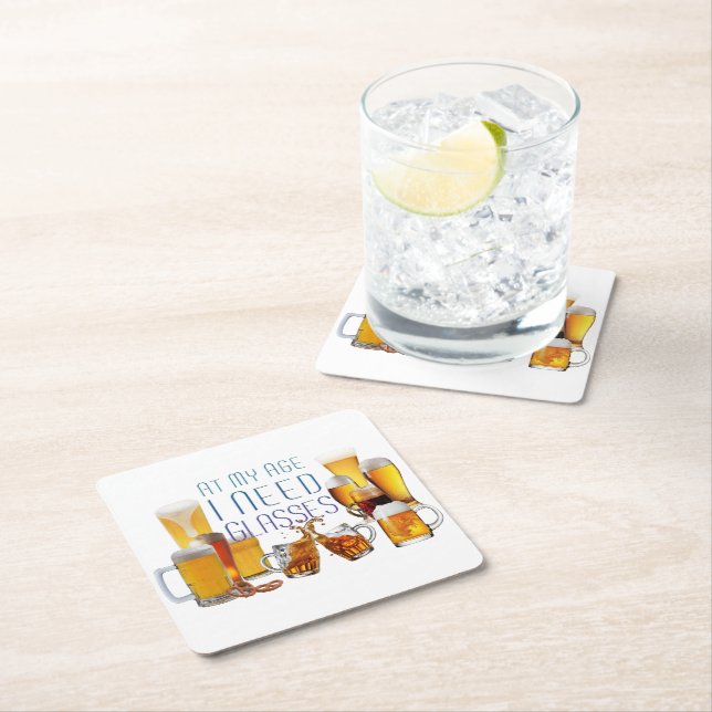 SlipperyJoe's ölglas pilsnerglas muggar  Underlägg Papper Kvadrat (Insitu)