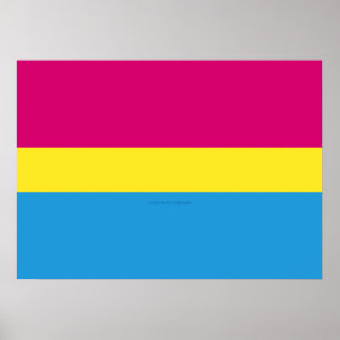 SlipperyJoes pansexual pride flagga gender-blind p Poster