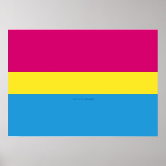 SlipperyJoes pansexual pride flagga gender-blind p Poster (Framsidan)