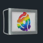 SlipperyJoes plastadapter för 45 varv/min<br><div class="desc">SlipperyJoe's 45 RPM-postadapter (45 RPM),  cirkelformad vinylregistrering i regnbåge färg,  för in konstnärliga gay pride-presentationer,  HGBTQIA</div>