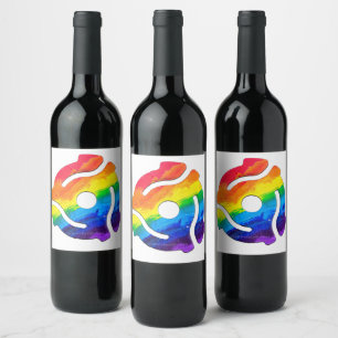 SlipperyJoes plastadapter för 45 varv/min Vinflaska Etikett