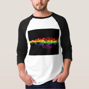 SlipperyJoes plym av regnbågsenergiånga fångad T Shirt