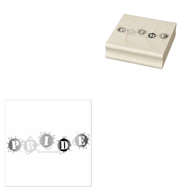 SlipperyJoes pride för regnbåge färgad ord där Stämpel (Stämplad)