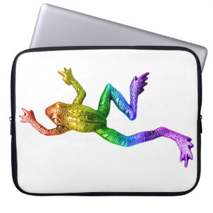SlipperyJoe's Pride Groda djur kryper regnbåge Laptop Fodral
