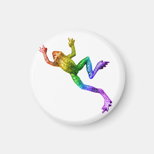 SlipperyJoe's Pride Groda djur kryper regnbåge Magnet