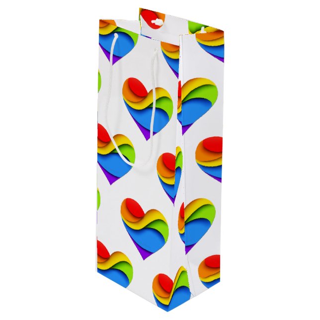 SlipperyJoe's pride hjärta kurvor form 3-D tredime (Framsidan Vinklad)