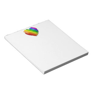 SlipperyJoe's Pride Hjärtsegment formade glansig s Anteckningsblock