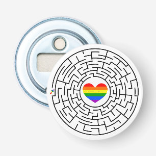 SlipperyJoe's pride maze hjärtpilspollabyri Flasköppnare
