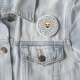 SlipperyJoe's pride maze hjärtpilspollabyri Knapp
