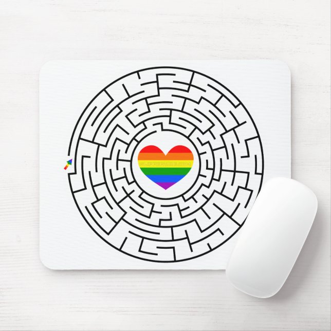 SlipperyJoe's pride maze hjärtpilspollabyri Musmatta (Med mus)