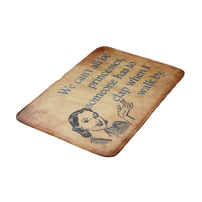 SlipperyJoe's Princess klap som går roligt 50-tale Badrumsmatta (Vinklad)