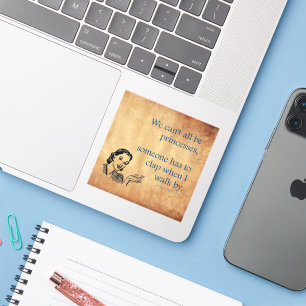 SlipperyJoe's Princess klap som går roligt 50-tale Klistermärken