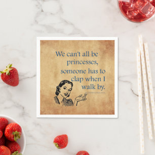 SlipperyJoe's Princess klap som går roligt 50-tale Pappersservett