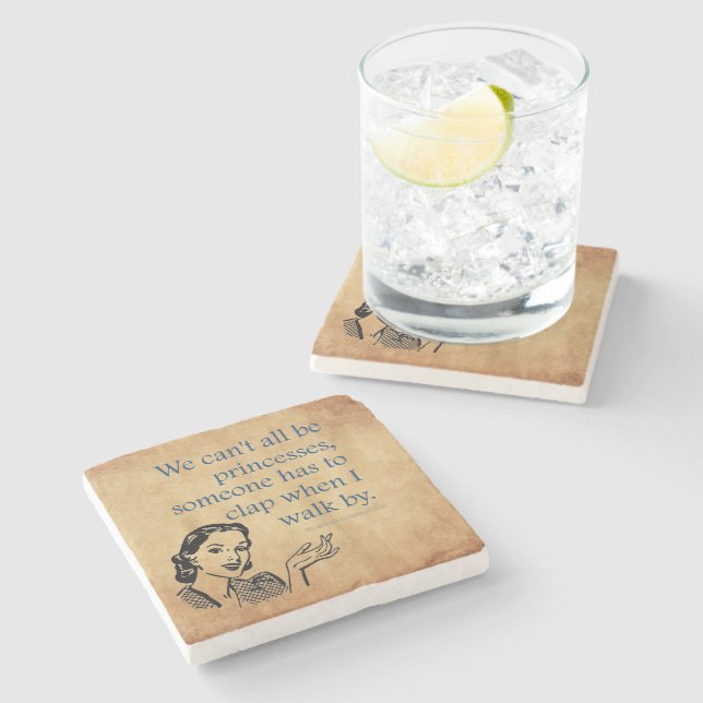 SlipperyJoe's Princess klap som går roligt 50-tale Stenunderlägg (Sidan)