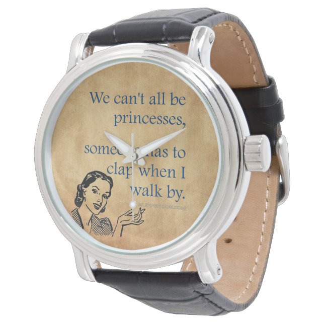 SlipperyJoe's prinsessor applåder vintage affisch  Armbandsur (Vinklad)